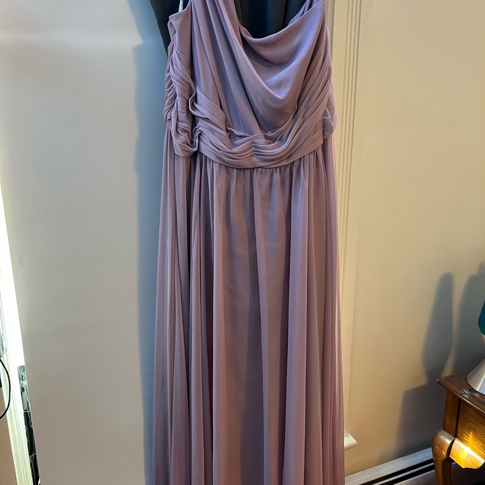 Size 24 one shoulder mauve bridesmaids dress